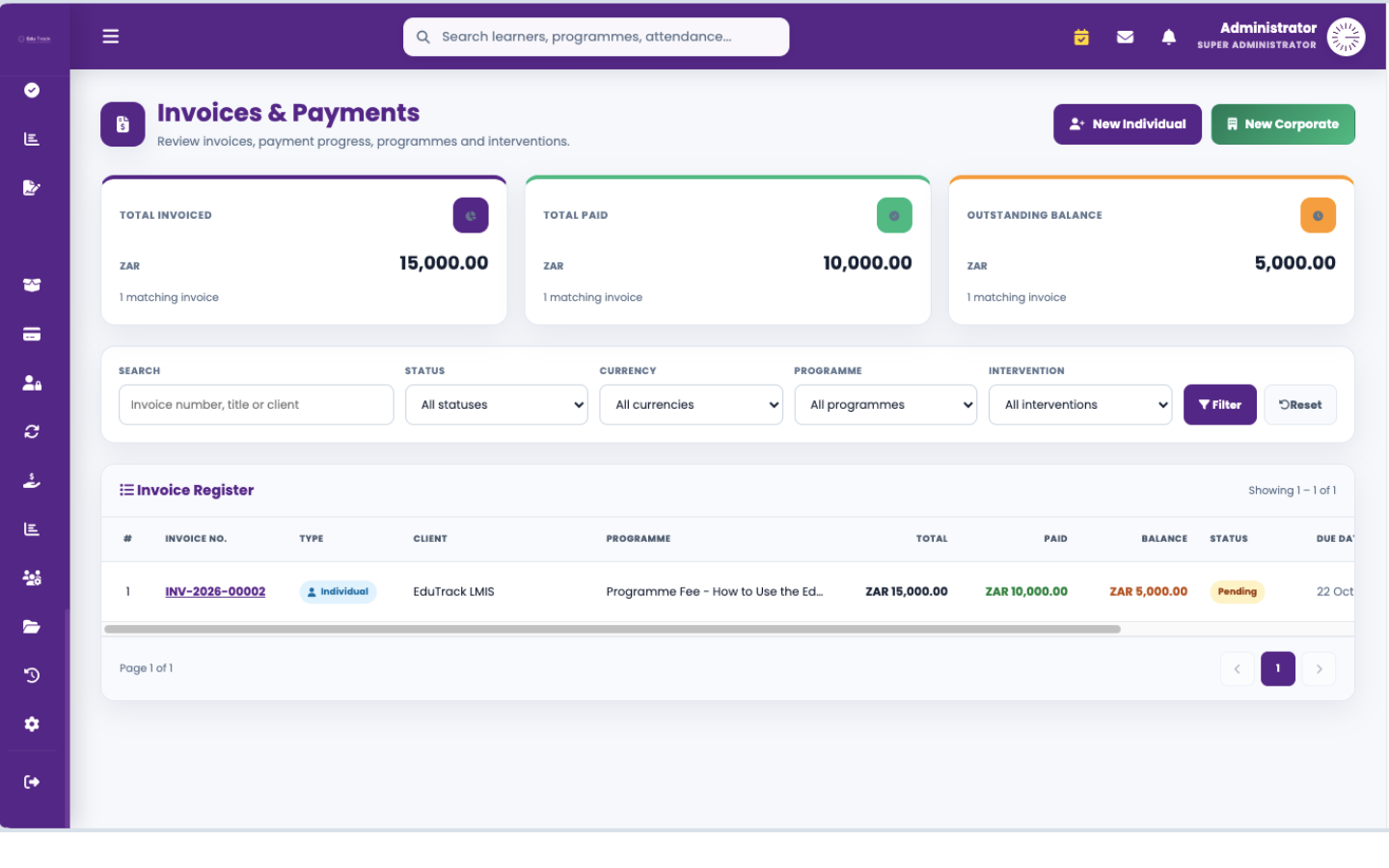 Invoice and quotation management